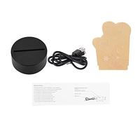 Shenprymic Lampe de Nuit à Effet d’Illusion 3D, Lampe de Table LED USB avec Commande Tactile à 7 Couleurs, Lampe de Bureau LED en Acrylique Romantique pour la décoration de la Chambre ou des (Pas de