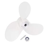Shenprymic Motor Propeller Blade Aluminum Alloy for Outboard Brushless Motor 65161, 3.5HP Replacement Propeller, 3X7 1/4x5in with Nut and Accessory for Small Boat Trolling Motor