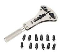 Shenprymic Ouvre-chronomètres en alliage, outil professionnel d’ouverture de fond de boîtier de montre, démonte-couvercles de montres antidérapant avec 12 matrices pour les bricoleurs et les