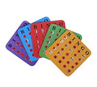 Shenrongtong Cartes de Bingo à Curseurs Coulissants, 5 Pièces Cartes de Bingo avec Fenêtre Coulissante, Jeu Tactile Stimulant pour Réunions Scolaires Bureau Voyage Camping et Maison