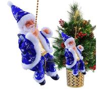 Shenrongtong Père Noël Grimpeur | Décor Musical De Noël Suspendable avec Lumière,Ornement Suspendable du Père | pour Maison Extérieur Vacances Porte d'Entrée Jardin Toit Salle de Classe Arbre