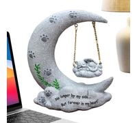 Shenrongtong Statuette commémorative pour la Perte de Chat - Statue commémorative en résine pour Animal Domestique pour extérieur, Jardin, Cour, pelouse