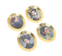 shenruifa 1:12 Échelle 4 PCS Dollhouse Image Ims with Pented Paintings Antique Dollhouse Art Frame Furniture Accessoires