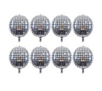 shenruifa Ballons en Aluminium argenté 4D, 8 Pièces, Surfaces Brillantes et Plus Lisses, pour Fêtes D'anniversaire, de Noël
