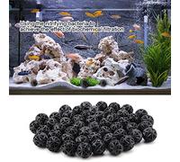 shenruifa Boule Biochimique de Filtre Bioporeux de 50 Pièces avec Le Matériel de Filtre D'étang D'aquarium de Coton, pour la Fontaine de Cascade D'aquarium D'étang de Réservoir de Poissons