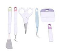 shenruifa Lot de 6 outils de désherbage légers - Pince à épiler - Spatule - Ciseaux pour studio à domicile