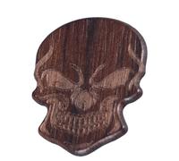 shenruifa Médiator de guitare en bois massif en forme de tête de mort pour Halloween, #214, Typ B (Chacate Preto), Classique