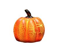 shenruifa Mini lampe citrouille en résine LED Décoration d'Halloween pour vacances, fête, maison hantée (orange)
