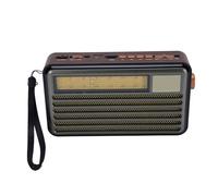 shenruifa Petit Haut-Parleur Radio Vintage Rétro Portable Batterie Solaire Fonctionnant pour Une Urgence D'éclairage Extérieur