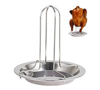 shenruifa Support de canard portable en acier, support de barbecue, poêle à poulet rôti, pique-nique de camping, outil de poêle à charbon de bois, four à gaz (1)
