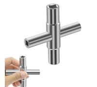 SHENRUZENG Clé Carrée 4 Voies, Clé Utilitaires de Purge Cle Plombier - Dimensions Intérieures : 6,5 mm/7 mm/8 mm/9 mm pour Boîtier Électrique, Gaz, Eau, Armoire