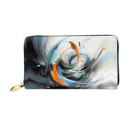 SHEnshg Long portefeuille pour femme en cuir avec imprimé château abandonné | Cuir microfibre, 12 emplacements pour cartes, poche zippée intégrée, idéal pour les voyages et un usage quotidien