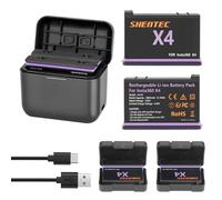 Shentec Batterie Li-ION 2800mAh pour Appareil Photo d'action Insta360 X4 Batterie de Rechange avec étui de Protection