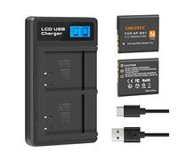 Shentec LCD Li-ION Chargeur de Batterie NP-BN1 pour Sony Cyber-Shot DSC-W800, DSC-WX220, DSC-W830, DSC-W810, Sony DSC-QX30, DSC-QX100, DSC -QX10