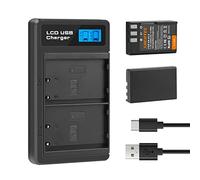 Shentec Lot de 2 Batteries en-EL9 EN-EL9a 2200mAh avec Chargeur de Type C pour Nikon D3000, D5000, D40, D40x, D60