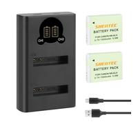 Shentec NB-6L, NB-6LH + Chargeur USB LCD pour Batterie Canon PowerShot SX530HS, SX710HS, SX610HS, SX700HS, SX600HS, D30, S120, S200, SX510HS,110 is, IXY 10S