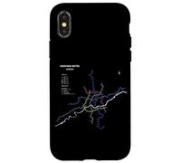 Shenyang China Train Line Railway - Souvenir Route Map Coque pour iPhone X/XS