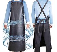 SHEOMERN Tablier en caoutchouc imperméable, taille XL, anti-déchirure, en vinyle robuste, réglable et épais avec dos croisé pour restaurant, lave-vaisselle, boucher, travail de laboratoire, toilettage