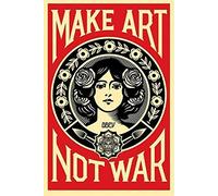 Shepard Fairey Make Art Not War Décoration murale en métal 20,3 x 30,5 cm