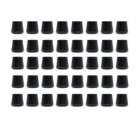 Shepherd Hardware 8620E Lot de 40 Embouts en Caoutchouc pour Pieds de Chaise de 1,9 cm de diamètre intérieur, Noir, 1,9 cm