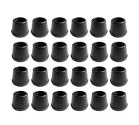 Shepherd Hardware 8746E Lot de 24 Embouts de Pieds de Chaise en Caoutchouc de 3,8 cm de diamètre intérieur Noir