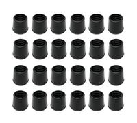 Shepherd Hardware 8763E Lot de 24 Embouts de Pieds de Chaise en Caoutchouc de 3,8 cm de diamètre intérieur - Noir - 2,8 cm