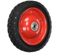 Shepherd Hardware 9592 7-Inch Semi-Pneumatic Rubber Tire, Steel Hub with Ball Bearings, Diamond Tread, 1/2-Inch Bore Centered Axle