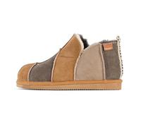 Shepherd of Sweden - Anton Sheepskin Slippers - Men - 100% Real Sheepskin - Comfort - Soft and Warm, Patchwork Limited Edition, 43 EU