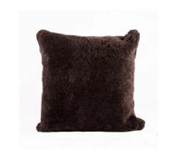 Shepherd of Sweden Coussin en peau de mouton Shepherd Lina 40 x 40 cm marron foncé