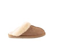 Shepherd of Sweden - Pantoufles peau de mouton Jessica - Mules - Femme - Peau de mouton 100% naturelle - À enfiler - Confort - Douces et chaudes - Châtaigne - Taille 42