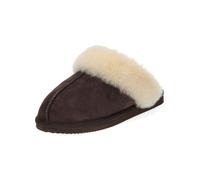 SHEPHERD Pantoufle crème / brun foncé, Taille 39