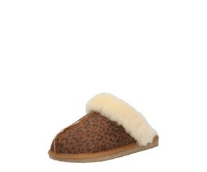 SHEPHERD Pantoufle 'Jessica' crème / marron / brun foncé, Taille 42