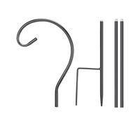 Shepherds Hooks For Outdoor - Réglable 24 pouces | 24,21 pouces Height Adjustable Shepherds Hook For Bird Feeder, Heavy Duty Outdoor Bracket Garden Birdhouse, Wind Chime, Solar Light, Plant, Lantern