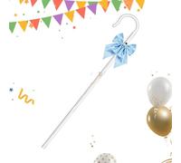 Shepherds Staff 41 Inch Adjustable dHalloween Cosplay Props with Bow | Shepherd Staff Hook Canes for Cardnivals, Birthday Parties, Theme Events, Stage Performances, Photography