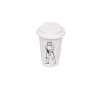 Shepperton Design STMTRPTMW Original Stormtrooper - tasse en céramique avec couvercle en silicone (blanc),
