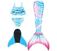 shepretty Ensemble de Bikini 4 Pieces pour Filles 12sFR ，BlueM7,110