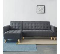 Sherbrooke canapé d'angle gauche convertible 4 places gris