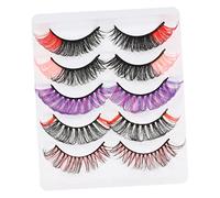 SHERCHPRY 1 Boîte Cils Colorés Fibres Synthétiques Curl Lot Faux Cils Réutilisables pour Naturel et Élégant Parfait pour Événements Spéciaux et Usage