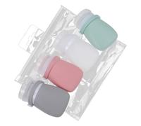 SHERCHPRY 1 ensemble Flacon de Voyage Silicone Étanche de Bouteilles Rechargeables pour Lotion Shampooing et Gel Transparent Vert Foncé Gris avec Sac Eva