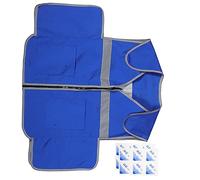 SHERCHPRY 1 Ensemble Gilet de refroidissement gilet de glace Hommes gilets de refroidissement vêtements de refroidissement en plein air gilet rafraîchissant pour adultes gilet froid PVC Bleu