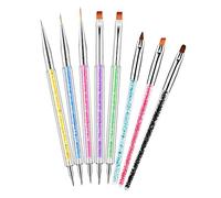 SHERCHPRY 1 ensemble Set de Outils de Manucure Pinceaux à Ongles Double Tête et Simple Tête Outils de Nail Art Portables pour Décoration Ongulaire à Domicile et Salon