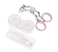 SHERCHPRY 1 Ensemble Set Outils de Retrait de Lentilles de Contact Kit Ventouse Pince à Épiler et Boîte de Rangement Couleur Rose pour Manipulation Hygiénique et Sûre des Lentilles