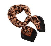 SHERCHPRY 1 Pc Foulard En Soie Léopard Écharpe Fine Bufandas Para Mujer Femmes Foulard Foulards Pour Femmes Foulard De Soie Motif Léopard Petit Carré Foulard Tons De Terre Cadeau Manquer