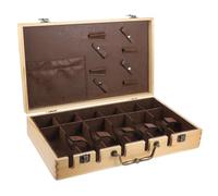 SHERCHPRY 1 pièce Boîte de Rangement pour Outils de Coiffure Bois Organisateur de Tondeuse à Cheveux Portable avec Compartiments Malette Professionnelle pour Styliste Coiffeur