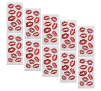 SHERCHPRY 10 Feuilles D'Autocollants De Tatouage Pour La Saint-Valentin Tatouage Des Lèvres Pour Danseuses Autocollants Corporels Kit De De Baisers Pour Les Lèvres