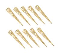 SHERCHPRY 10 Pièces Bagues à Griffes Creuses pour Ongles de Danse - Couverture d'Ongle Creuse Réutilisable, Anti-Rouille, Hypoallergénique, pour Halloween Danse Ventre