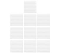 SHERCHPRY 10 Pièces Bloc-notes Autocollant en Papier Blanc à Rayures, Carré, Pratique pour Bureau et Étude, 10 Blocs pour Notes Rapides sur Mur ou Ordinateur