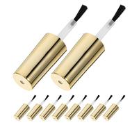 SHERCHPRY 10 pièces Lot Bouchons de Flacon Vernis à Ongles avec Brosse Douce Caps de Remplacement Robustes pour Gel Cosmétique et Colle Accessoires Manucure Professionnelle et Personnelle