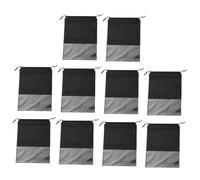 SHERCHPRY 10 pièces Lot Chaussures de Voyage Noirs avec Cordon Sacs de Rangement Non Tissés pour Chaussures Pochettes Transparentes Polyvalentes pour Sandales Baskets et Vêtements