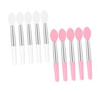 SHERCHPRY 10 pièces Mini Pinceau à Silicone Applicateur de Maquillage Pratique et Portable Accessoire Cosmétique pour Voyage de Blancs Roses